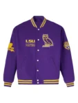 LSU Tigers x OVO Time To Shine Purple Varsity Jacket