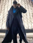 Omar Sy Lupin Black Long Coat
