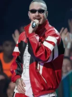 J Balvin MTV Awards 2025 Red Leather Jacket