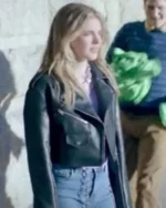 Madison MacIsaac Elevator Game Leather Jacket