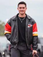 Matt Araiza Chiefs Black Leather Jacket 2025 NFL