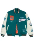 Miami Dolphins x GOLF WANG Letterman Wool Varsity Jacket