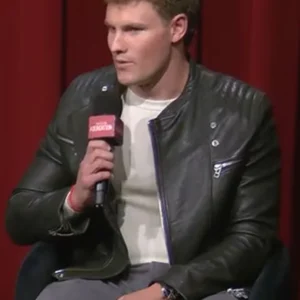 Jackie Kay Black Biker Leather Jacket 2026