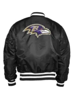 NFL Baltimore Ravens MA-1 Black Bomber Jacket