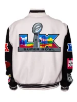 Super Bowl LX 2026 Wool & Leather Varsity Jacket - Image 3