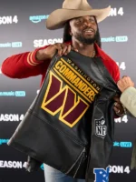 NFL Washington Commanders Shaboozey Black Leather Jacket