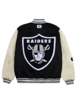 NFL Las Vegas Raiders Black Letterman Varsity Jacket