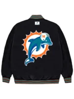 NFL Miami Dolphins x Golf Wang Black Satin Varsity Jacket