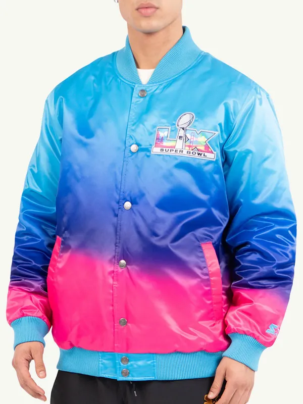 NFL Super Bowl LX Multicolor Satin Varsity Jacket 2026