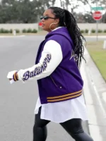 Jen Jean-Pierre Baltimore Ravens Varsity Hooded Jacket - Image 2