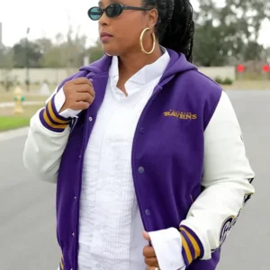 Jen Jean-Pierre Baltimore Ravens Varsity Hooded Jacket