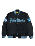 NFL Team Carolina Panthers Black Varsity Jacket
