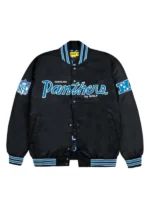 NFL Team Carolina Panthers Black Varsity Jacket