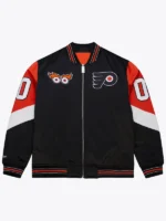 Philadelphia Flyers Gritty Black Satin Bomber Jacket
