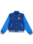 Vancouver Canucks Orca Blue Wool Varsity Jacket