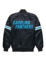 Carolina Panthers Black Satin Varsity Jacket