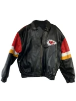 Matt Araiza Chiefs Black Leather Jacket 2025 NFL