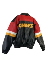 Matt Araiza Chiefs Black Leather Jacket 2025 NFL - Image 2
