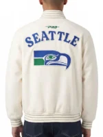 Seattle Seahawks 2026 Cream NFL Varsity Jacket
