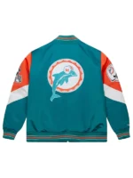 NFL Aqua Miami Dolphins Throwback Satin Jacket