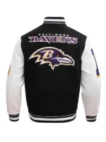 NFL Baltimore Ravens Mashup Black Varsity Jacket