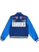 Vancouver Canucks Orca Blue Wool Varsity Jacket