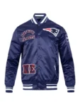 New England Patriots Blue Satin Jacket 2026