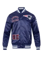 New England Patriots Blue Satin Jacket 2026