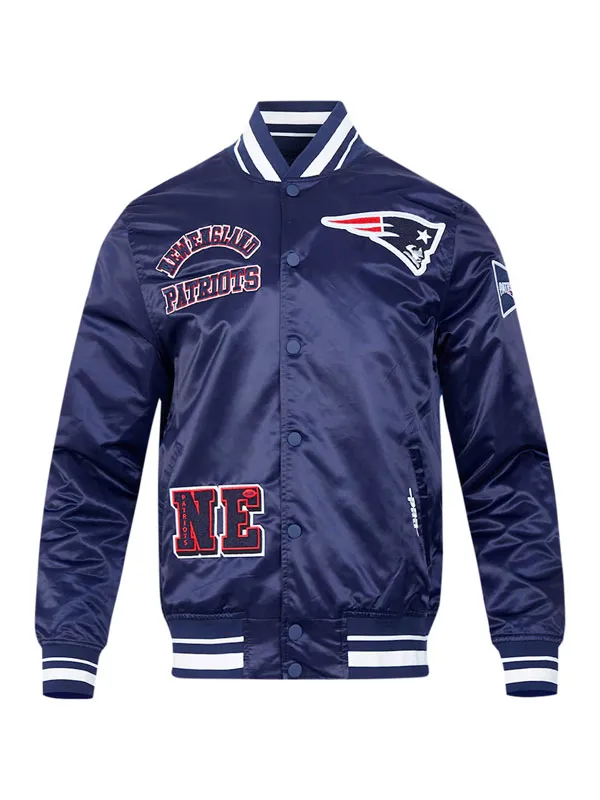 New England Patriots Blue Satin Jacket 2026 New England Patriots Blue Satin Jacket 2026