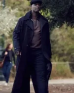 Omar Sy Lupin Black Long Coat