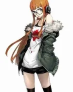 Persona 5 Futaba Sakura Shearling Hooded Jacket