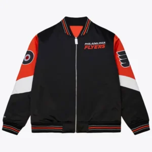 Philadelphia Flyers Throwback Black Satin Jacket