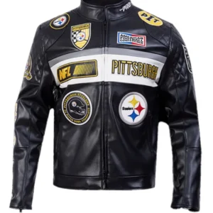 Pittsburgh Steelers 2025 Unisex Black Moto Jacket