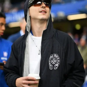 Premier League Timothee Chalamet Black Hooded Jacket 2025