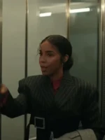 Leah Caldwell Black Pinstripe Blazer - Image 2