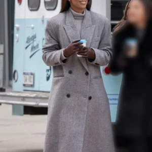 Kelly Rowland Relationship Goals Grey Trench Coat