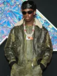 Rema MTV VMA 2023 Bomber Leather Jacket
