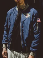 Resident Evil 4 Leon Kennedy Blue Bomber Jacket