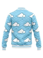 Demon Slayer Sakonji Urokodaki Blue Varsity Jacket