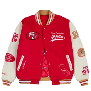 San Francisco 49ers x Golf Wang Red Letterman Varsity Jacket