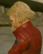 Sarah Morgan Starfield Maroon Leather Jacket