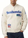 Seattle Seahawks 2026 Cream NFL Varsity Jacket