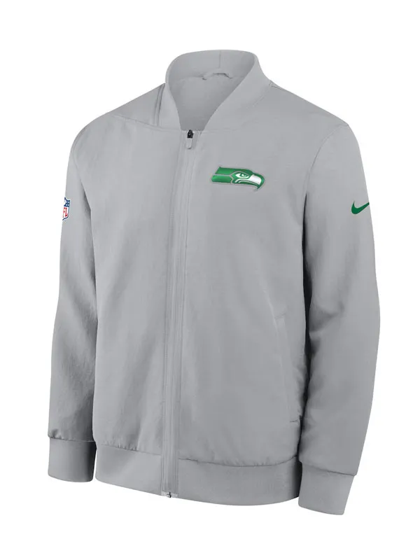 Seattle Seahawks 2026 Grey Rivalries Bomber Jacket Seattle Seahawks 2026 Grey Rivalries Bomber Jacket
