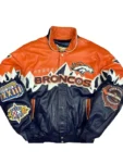 Denver Broncos Back-to-Back Super Bowl Leather Jacket