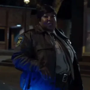 Denitra Isler Signing Tony Raymond Brown Leather Jacket