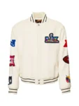Super Bowl LX 2026 Black & White Wool Varsity Jacket