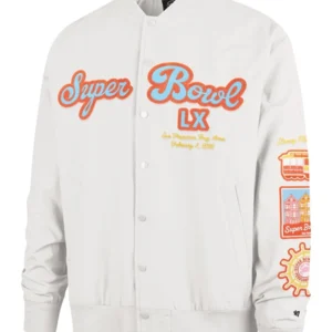 Super Bowl LX ’47 Grey Twill Bomber Jacket 2026