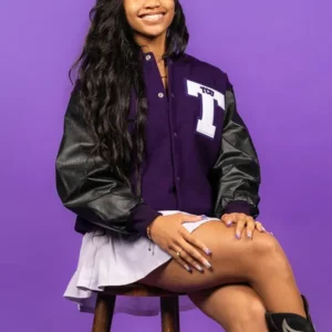 TCU Horned Frogs Taliyah Parker Wool Varsity Jacket