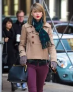 Taylor Swift In New York Street Wool Peacoat