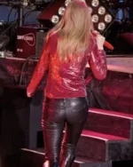 Taylor Swift Red Sequin Moto Jacket